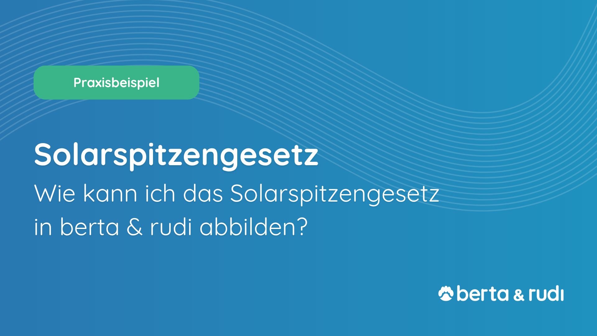 Solarspitzengesetz - wie kann ich das Solarspitzengesetz in berta & rudi abbilden - Software berta & rudi
