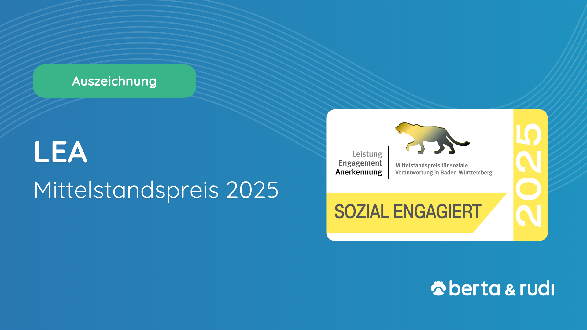 Lea Mittelstandspreis Auszeichnung 2025 berta & rudi Software