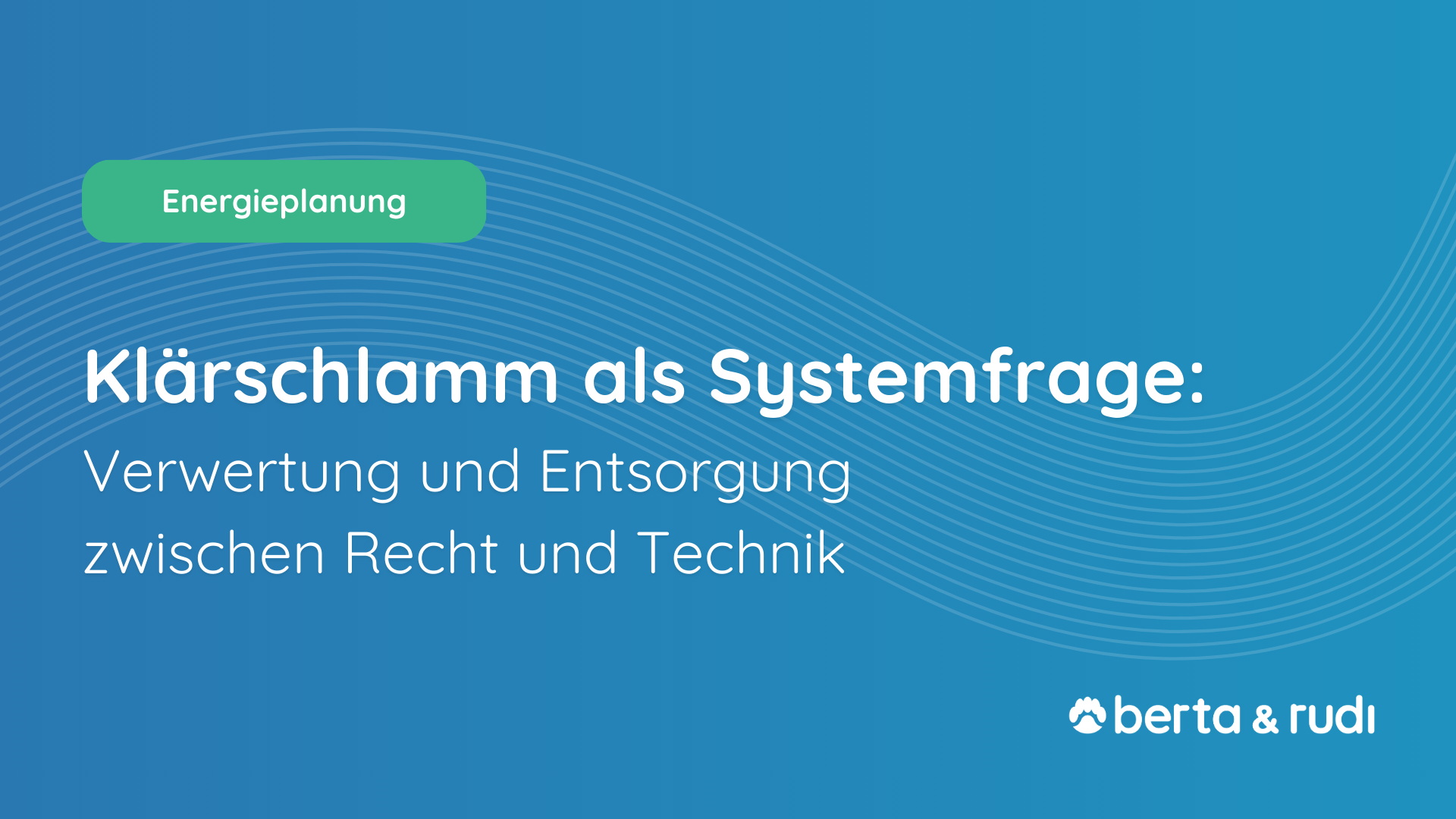 Klärschlamm als Systemfrage: Verwertung und Entsorgung zwischen Recht und Technik