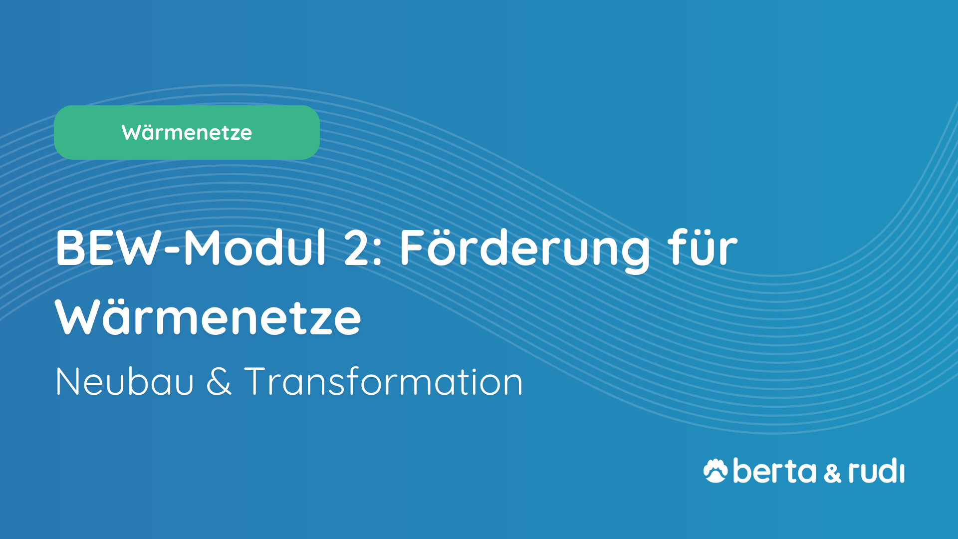 BEW Modul 2 ist das zentrale Investitionsmodul der BEW-Förderung für Wärmenetze. Es unterstützt sowohl den Neubau von Wärmenetzen mit mindestens 75 % erneuerbaren Energien und Abwärme als auch die Transformation bestehender Netze zu treibhausgasneutralen Systemen.
